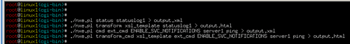 Nagios XML Engine Command Line examples